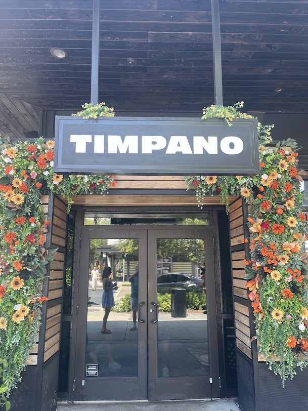 Timpano Chophouse restaurant entrance in Tampa's Hyde Park Village